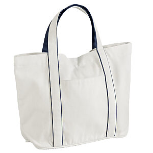 Courtside medium tote - Soft White/French Navy, One size
