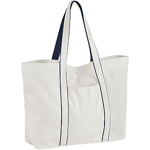 Courtside large tote - Soft White/French Navy, One size