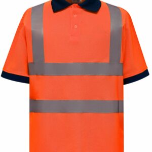 Hi-vis short sleeve polo (HVJ210) - Orange, S