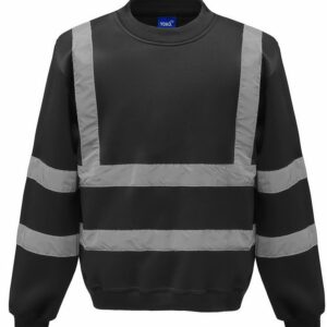 Yk030 Black Ft Hi-vis sweatshirt (HVJ510)