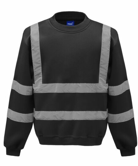 Yk030 Black Ft Hi-vis sweatshirt (HVJ510)