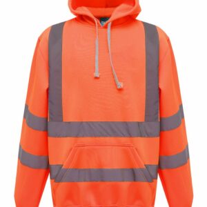Yk032 Orange Ft Hi-vis pull-over hoodie (HVK05) – Orange Orange, 2XL
