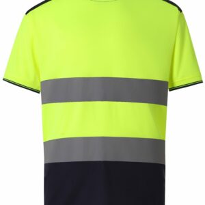 Hi-vis two-tone t-shirt (HVJ400) - Yellow/Navy, S