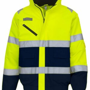 Hi-vis fontaine flight jacket (HVP209) - Yellow/Navy, S