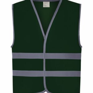 Hi-vis reflective border kids waistcoat (HVW102CH) - Paramedic Green, S