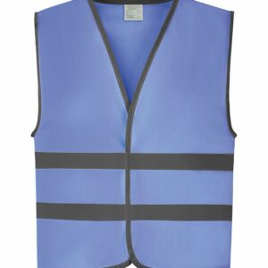 Hi-vis reflective border kids waistcoat (HVW102CH) - Sky, S