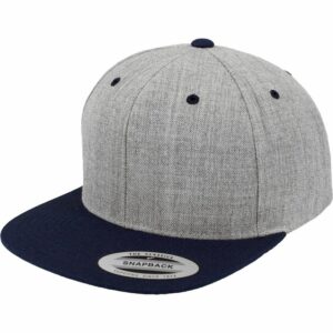 The classic snapback 2-tone  (6089MT) - Heather/Navy, One size