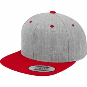 The classic snapback 2-tone  (6089MT) - Heather Red, One size