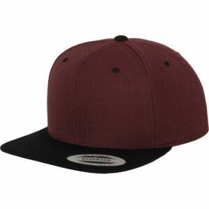 The classic snapback 2-tone  (6089MT) - Maroon/Black, One size