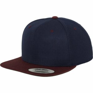 The classic snapback 2-tone  (6089MT) - Navy/Maroon, One size