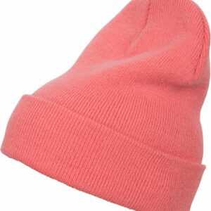 Heavyweight long beanie (1501KC) - Coral, One size