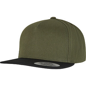 Classic 5-panel snapback (6007) - Olive/Black, One size