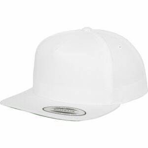 Classic 5-panel snapback (6007) - White, One size