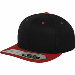 110 fitted snapback (110) - Black/Red, One size