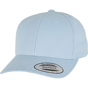 Curved classic snapback (7706)(7706) - Light Blue, One size