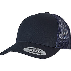 5-Panel retro trucker cap (6506) - Dark Navy/Navy, One size