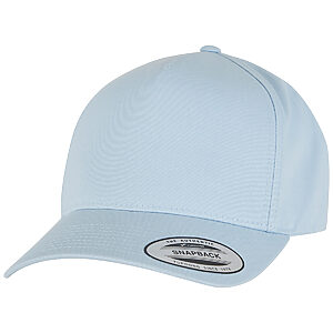 5-panel curved classic snapback (7707) - Light Blue, One size