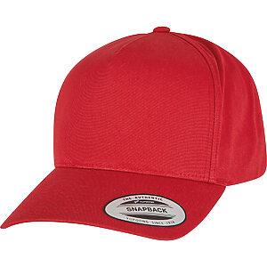 5-panel curved classic snapback (7707) - Mars Red, One size