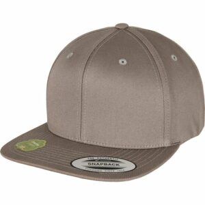 Organic cotton snapback (6089OC) - Pale Grey, One size