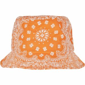 Bandana print bucket hat (5003BP) - Orange, One size