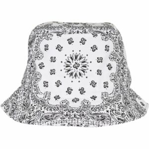 Bandana print bucket hat (5003BP) - White, One size