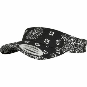 Bandana print visor (8888BP) - Black, One size