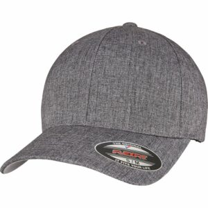 Flexfit heatherlight cap (6350) - Melange Dark Grey, S/M