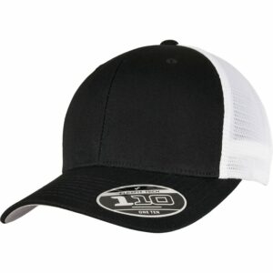 110 mesh 2-tone cap (110MT) - Black White, One size