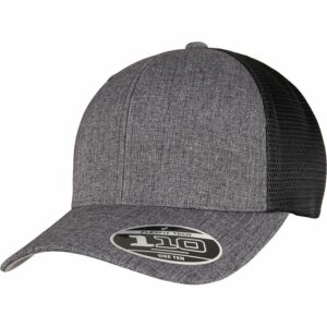 110 mesh 2-tone cap (110MT) - Melange Charcoal/Black, One size
