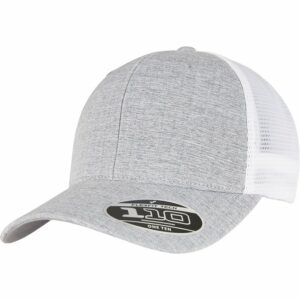 110 mesh 2-tone cap (110MT) - Melange Silver/White, One size