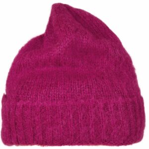 Soft acrylic beanie (1503A) - Fuchsia, One size