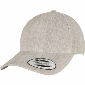 YP classics 5-panel premium curved visor snapback cap (5789M) - Heather Grey, One size