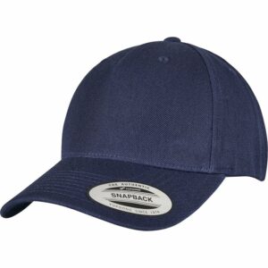 YP classics 5-panel premium curved visor snapback cap (5789M) - Navy, One size