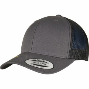 YP classics recycled retro trucker cap 2-tone (6606RT) - Charcoal/Black, One size