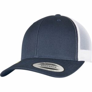 YP classics recycled retro trucker cap 2-tone (6606RT) - Navy/White, One size