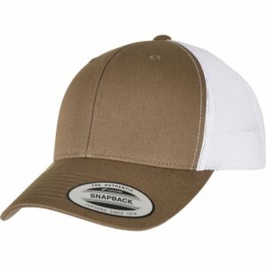 YP classics recycled retro trucker cap 2-tone (6606RT) - Olive/White, One size