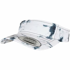 Batik dye curved visor cap - Black White, One size