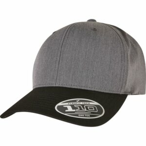110 Melange mix cap (110MM) - Dark Grey/Black, One size