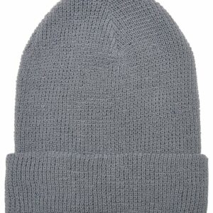 Recycled yarn waffle knit beanie (1505RY) - Grey, One size