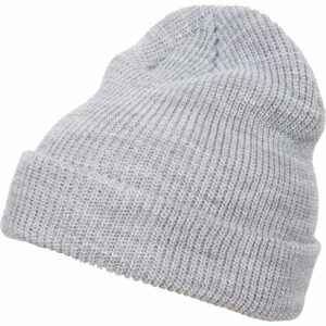 Long knit beanie (1545K) - Heather Grey, One size