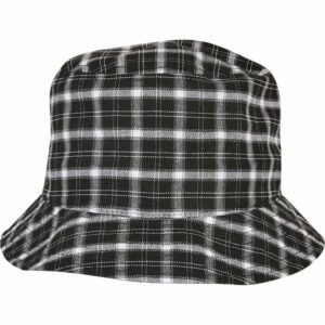 Check bucket hat (5003C) - Black/Grey, One size