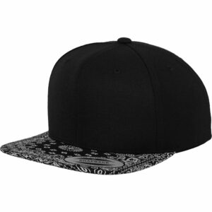 Bandana snapback (6089BD) - Black/Paisley, One size
