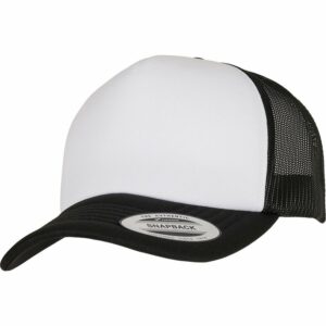 YP Classics® curved foam trucker cap – white front (6320W) - Black/White Black, One size